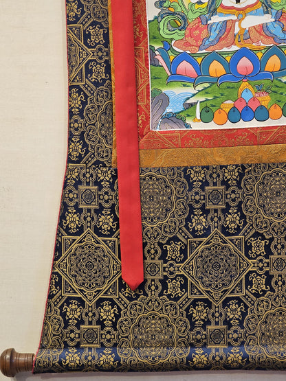 Chyangresi Border Thangka | Tibetan Avalokiteshvara Wall Art | Spiritual Buddhist Home Decor Gift
