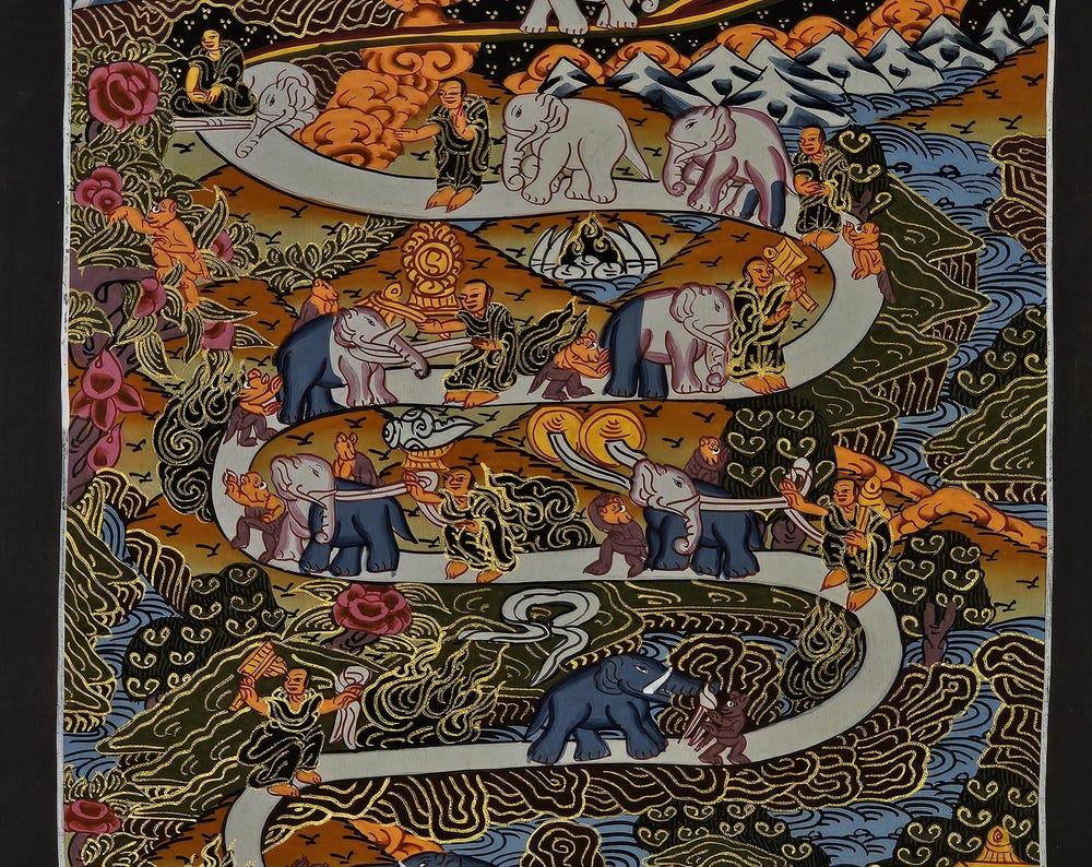 Way to Heaven Thangka Painting