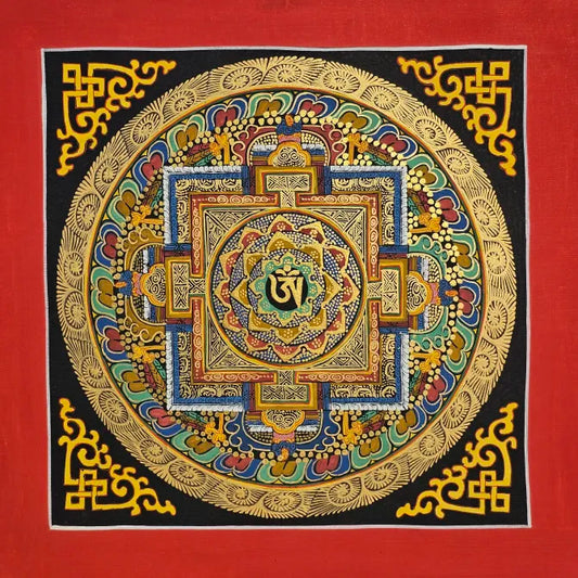 Mandala Thangka – Handcrafted Spiritual Art (20x20 cm)