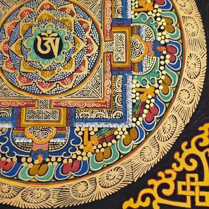 Mandala Thangka – Handcrafted Spiritual Art (20x20 cm)