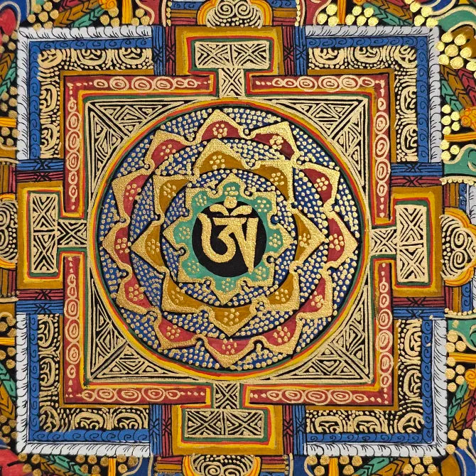 Mandala Thangka – Handcrafted Spiritual Art (20x20 cm)
